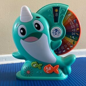 Fisher-Price Interactive Narwhal Toy - Teal and Orange